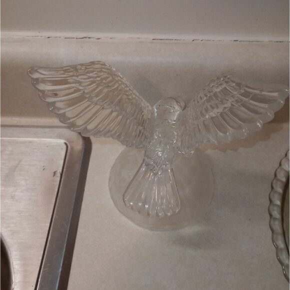 🆕🦅Vintage Cristal D'Arques 24% Lead Crystal Glass Bald Eagle Figurine - Picture 3 of 6